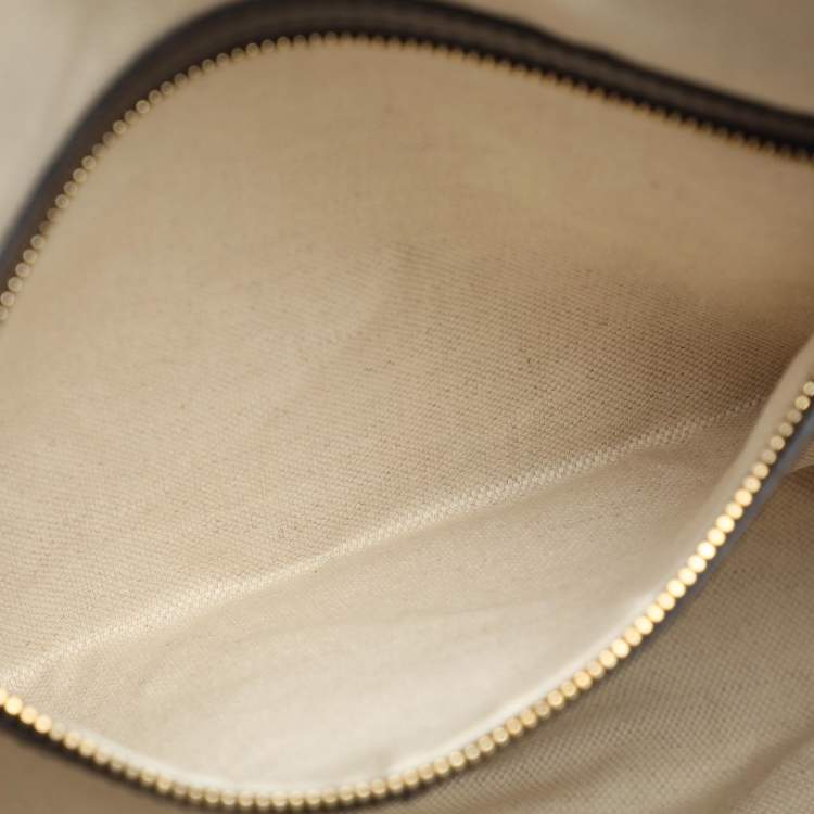 Pre Owned Gucci Beige/Brown GG Canvas and Leather Medium Vintage Web Boston Bag