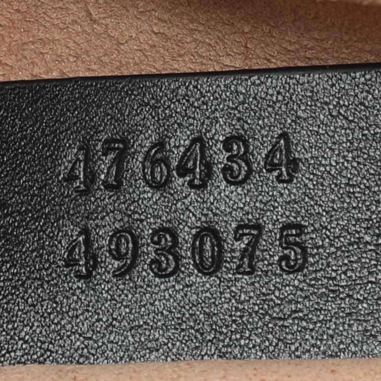 Pre Owned Gucci Black Matelasse Leather GG Marmont Belt Bag