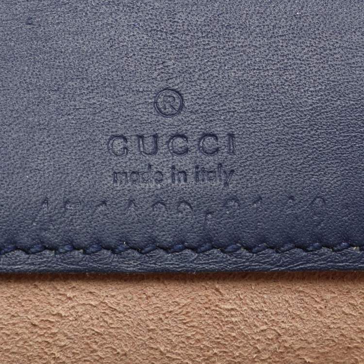 Pre Owned Gucci Blue Velvet and Leather Super Mini Dionysus Chain Bag