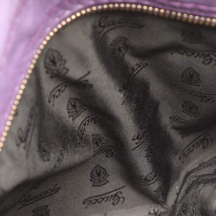 Pre Owned Gucci Purple Leather Medium Darwin Convertible Backpack