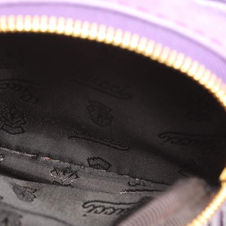 Pre Owned Gucci Purple Leather Medium Darwin Convertible Backpack
