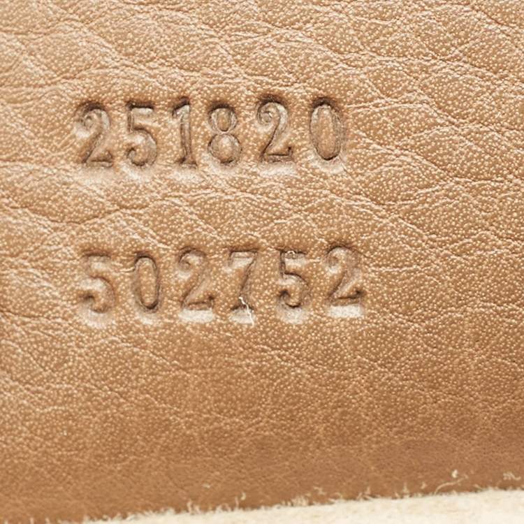 Pre Owned Gucci Brown Leather Medium 1973 Chain Shoulder Bag