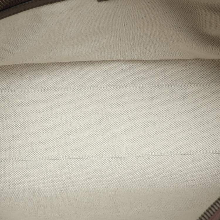 Pre Owned Gucci x Adidas Beige/Brown GG Crystal Canvas and Leather Medium Duffle Bag