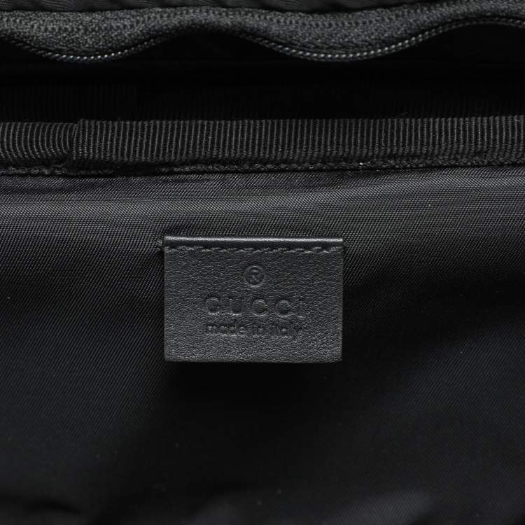 Pre Owned Gucci Beige/Black GG Supreme and Leather Small Cabin Trolley