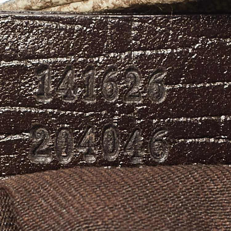 Pre Owned Gucci Beige/Brown GG Supreme Canvas and Leather Flat Messenger Bag