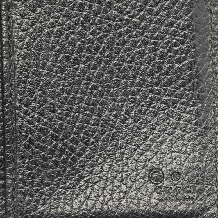 Pre Owned Gucci Black Leather GG Marmont Continental Wallet