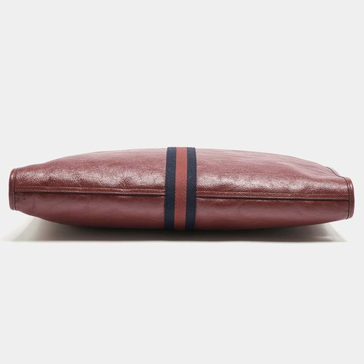 Pre Owned Gucci Red Leather Large Rajah Tote