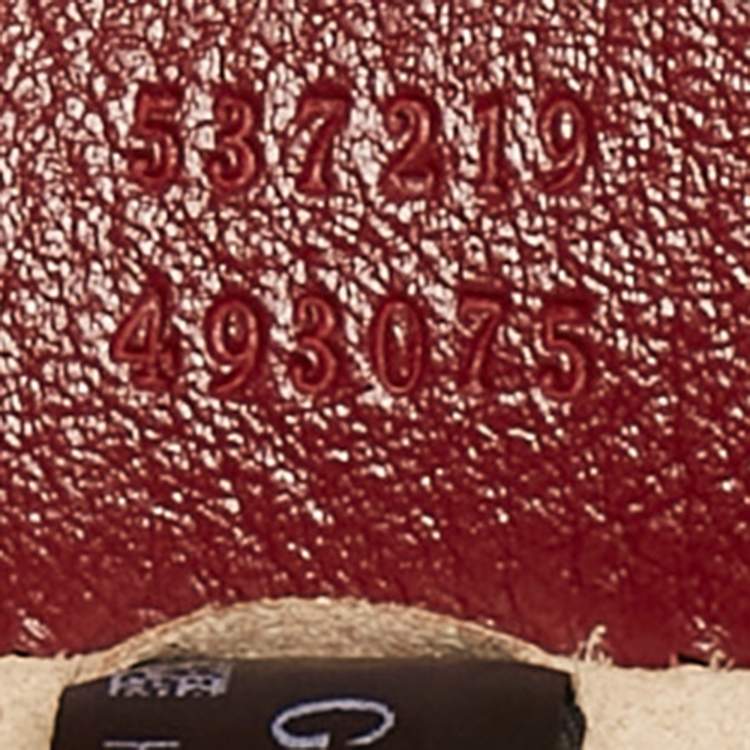 Pre Owned Gucci Red Leather Large Rajah Tote