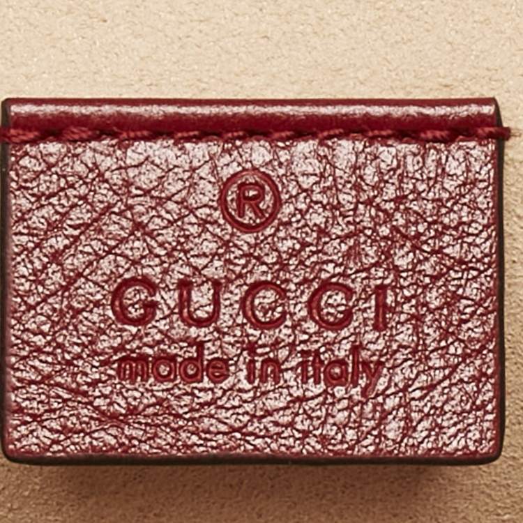 Pre Owned Gucci Red Leather Large Rajah Tote