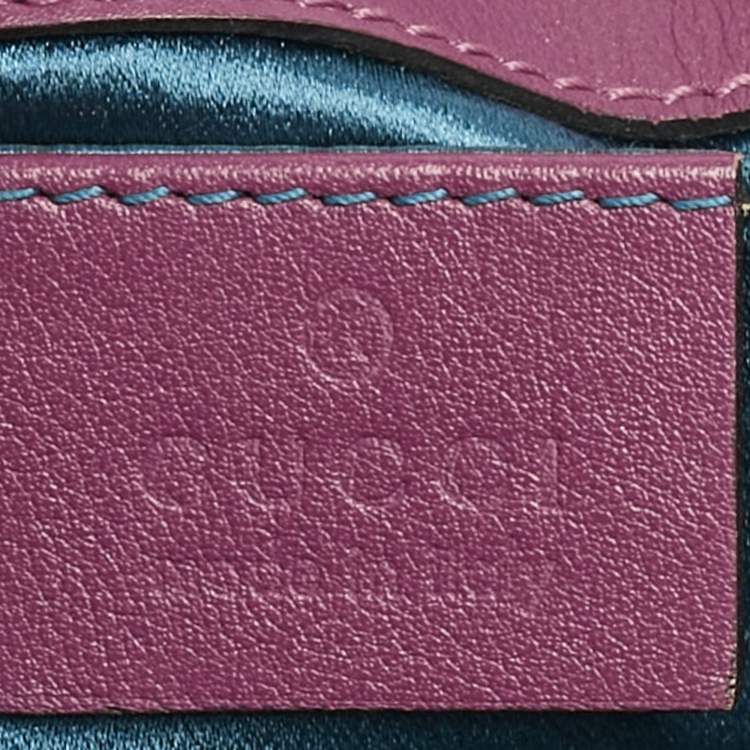 Pre Owned Gucci Pink Matelassé Velvet Mini GG Marmont Shoulder Bag