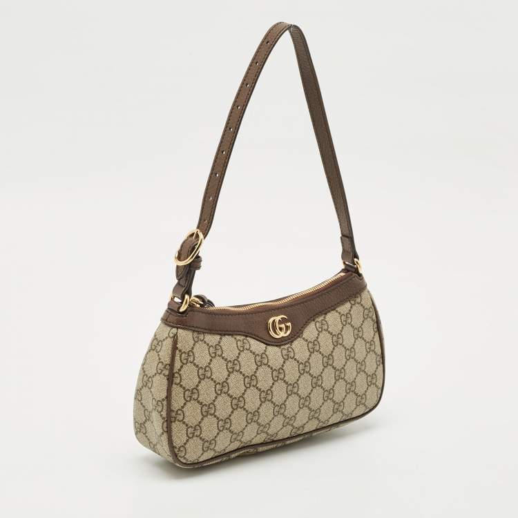 Pre Owned Gucci Brown/Beige GG Supreme Canvas Small Ophidia Bag