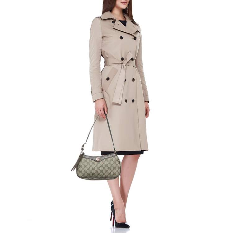 Pre Owned Gucci Brown/Beige GG Supreme Canvas Small Ophidia Bag
