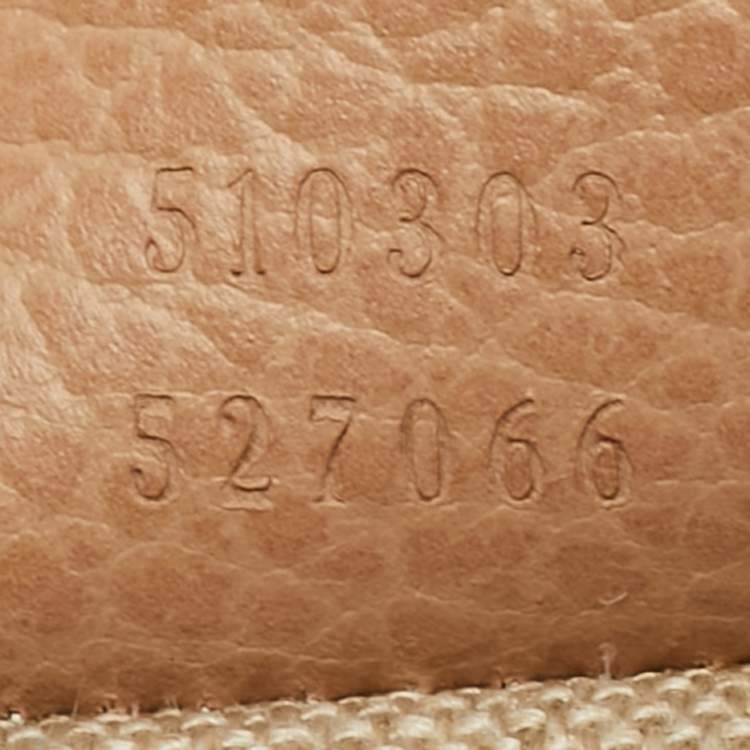 Pre Owned Gucci Beige Leather Dollar Interlocking G Shoulder Bag