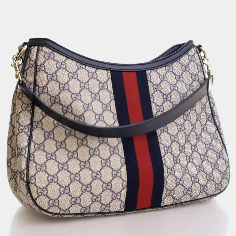 Pre Owned Gucci Sherry Medium GG Supreme Canvas Shoulder Bag