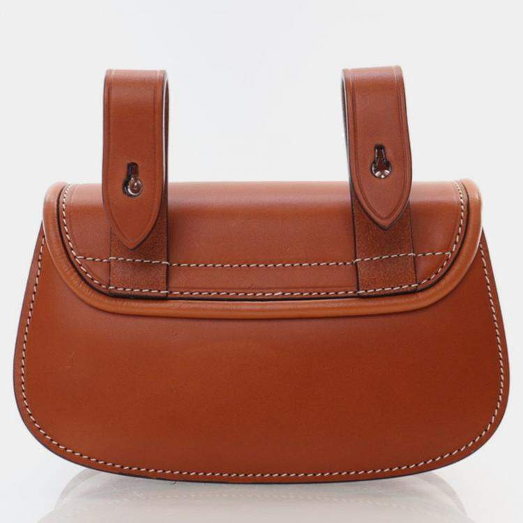 Pre Owned Gucci Bamboo 1947 Mini Brown Calfskin Leather Waist Bag