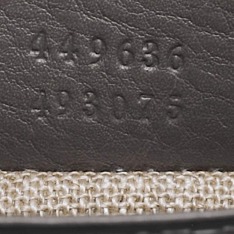 Pre Owned Gucci Grey Microguccissima Leather Mini Emily Chain Crossbody Bag