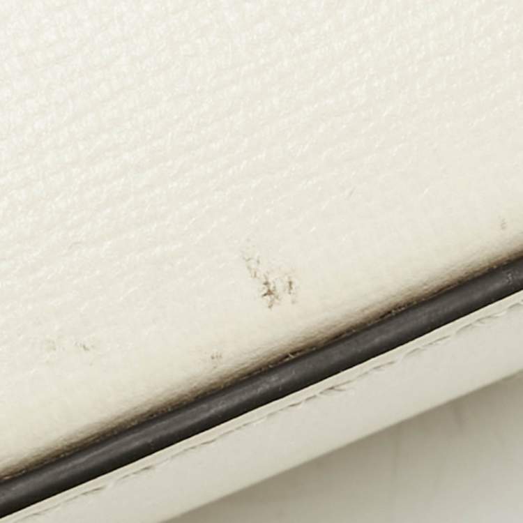 Pre Owned Gucci Beige/Off White GG Supreme Canvas and Leather Mini Horsebit 1955 Bag