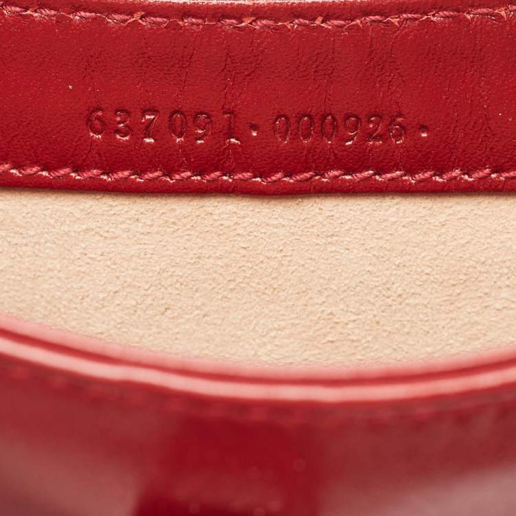 Pre Owned Gucci Dark Red Leather Jackie 1961 Mini Shoulder Bag