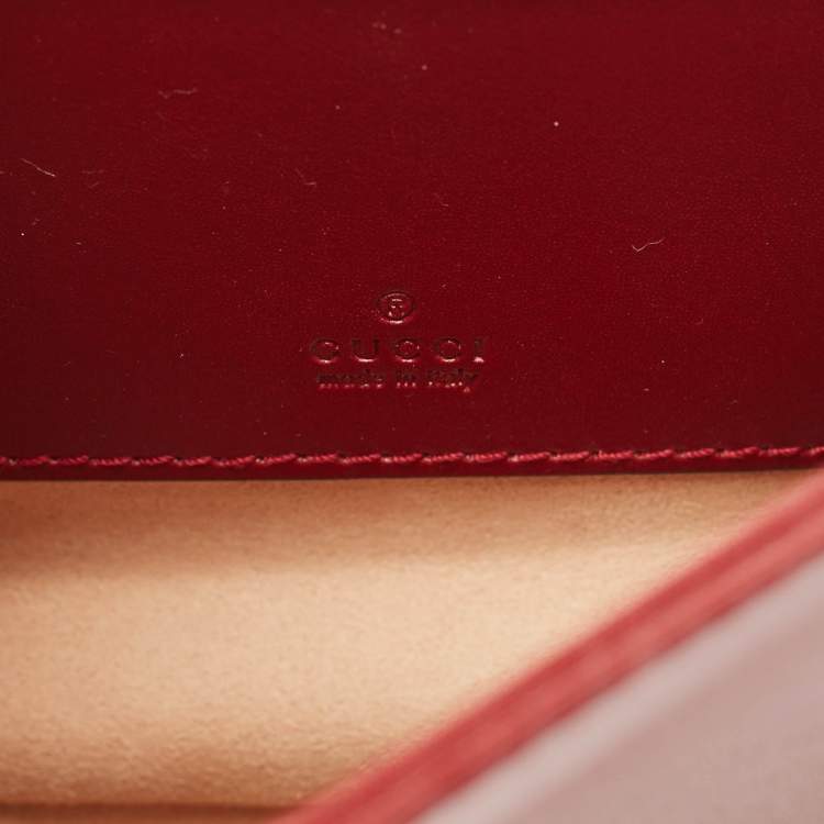 Pre Owned Gucci Dark Red Leather Jackie 1961 Mini Shoulder Bag