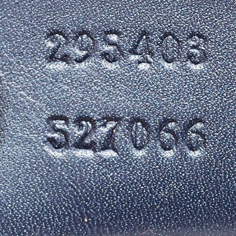 Pre Owned Gucci Blue Guccissima Patent Leather Large Emily Chain Shoulder Bag