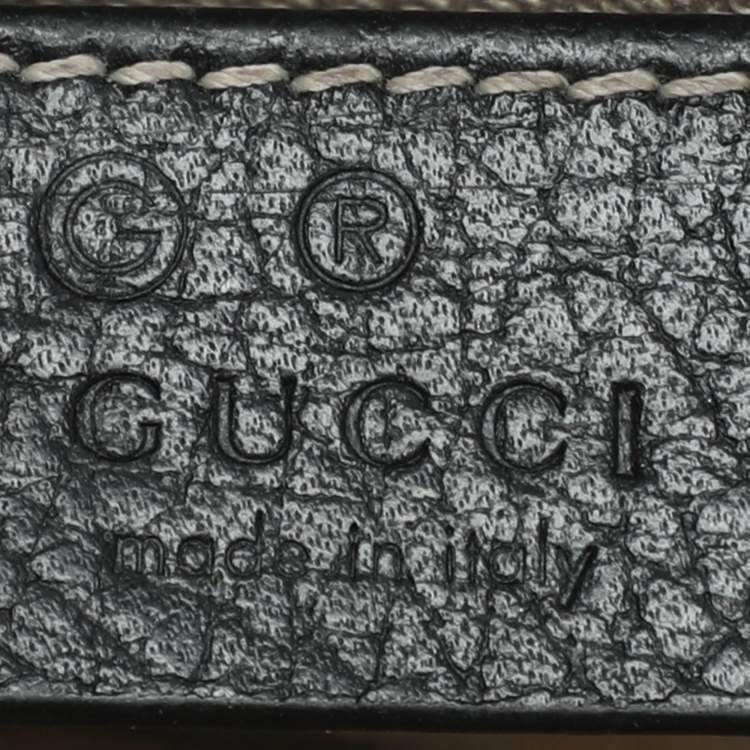 Pre Owned Gucci Black Leather Dollar Interlocking GG Shoulder Bag