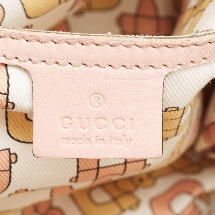 Pre Owned Gucci Peach Guccissima Leather Medium Joy Boston Bag