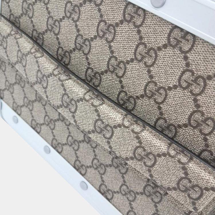 Pre Owned Gucci Beige Coated Canvas XFPM Beauty Case