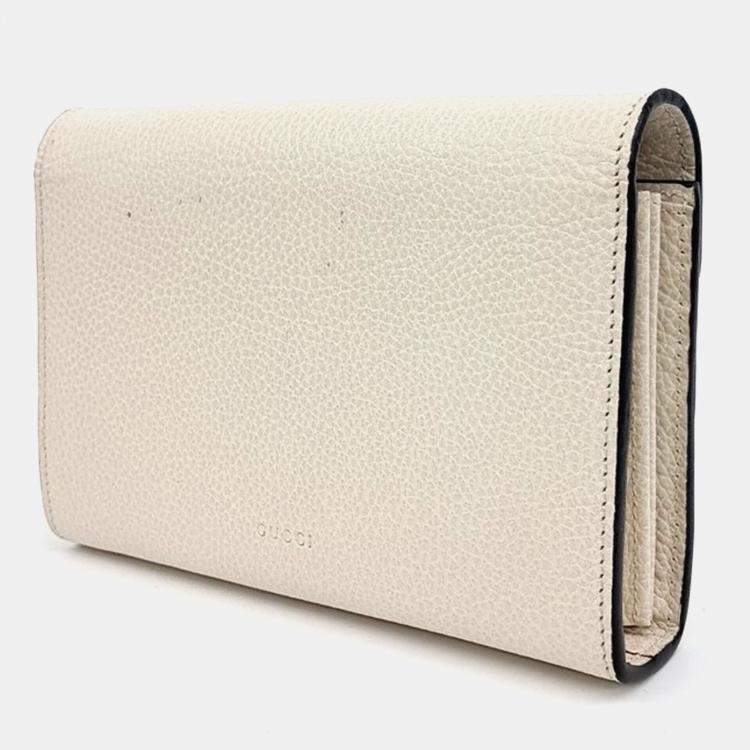 Pre Owned Gucci White Leather Dionysus Mini Chain Bag