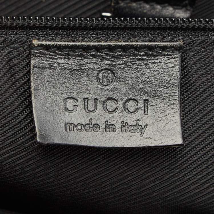 Pre Owned Gucci Black GG Canvas and Leather Jackie O Hobo