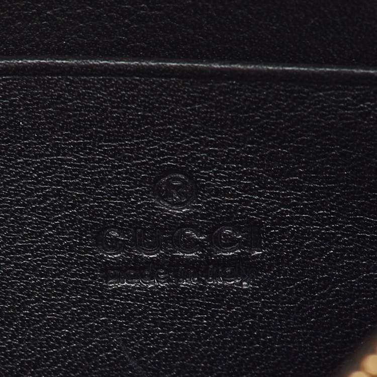 Pre Owned Gucci Black Leather Blondie Medium Wallet On Chain