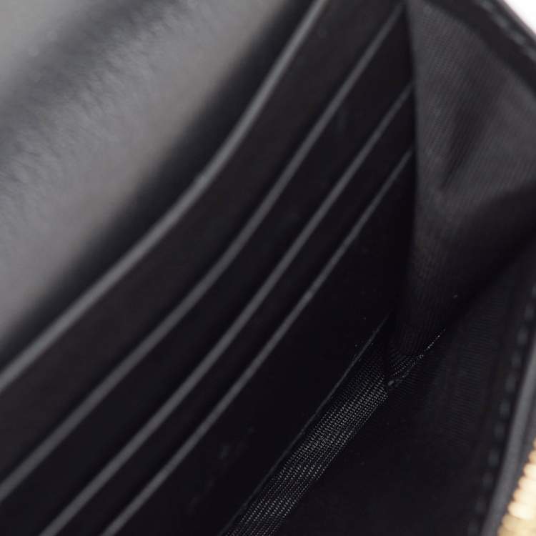 Pre Owned Gucci Black Leather Blondie Medium Wallet On Chain