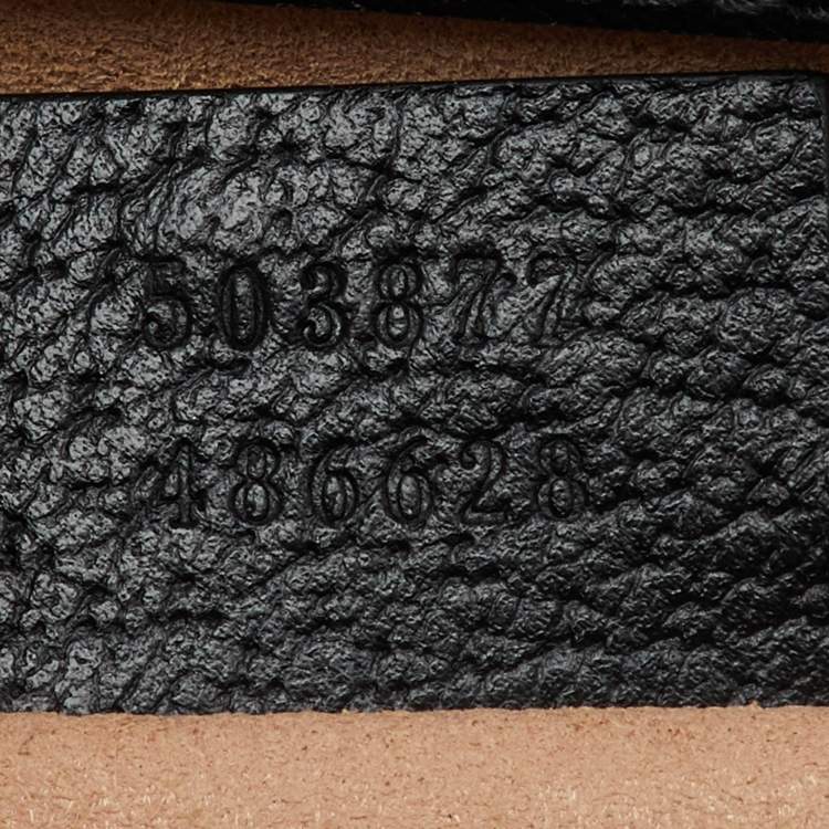 Pre Owned Gucci Black Leather GG Web Detail Ophidia Small Chain Shoulder Bag  