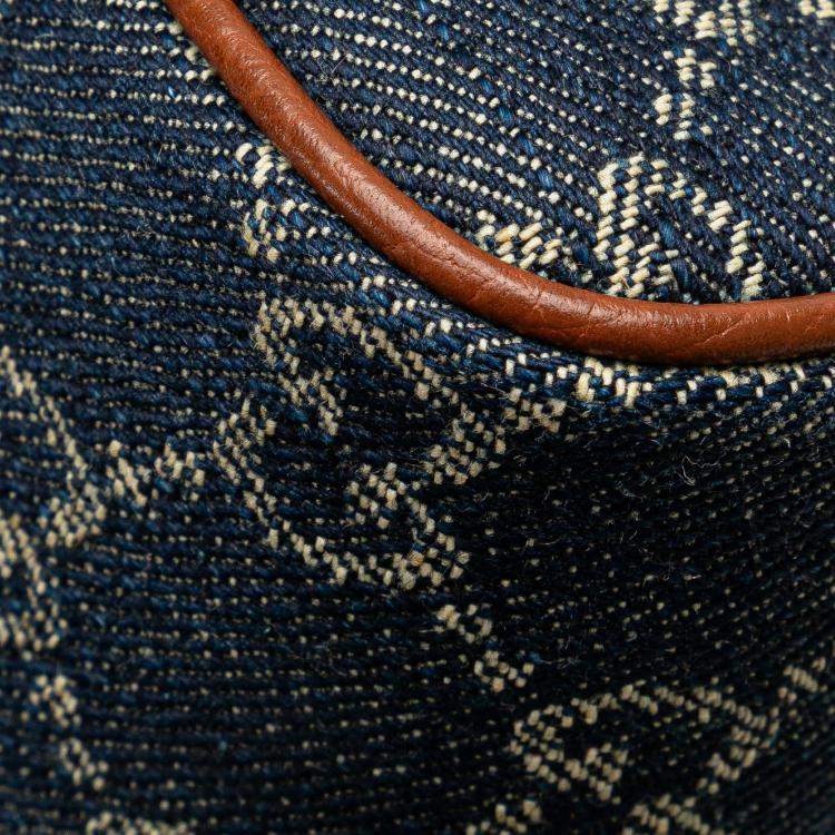 Pre Owned Gucci Blue Mini GG Denim Ophidia Crossbody