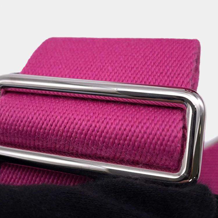 Pre Owned Gucci GG Pink Nylon Leather Shoulder Bag