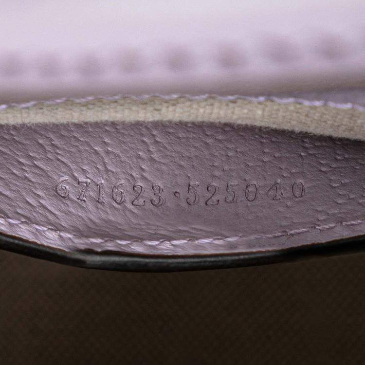 Gucci Beige/Purple Mini Jumbo GG Canvas Interlocking G Satchel
