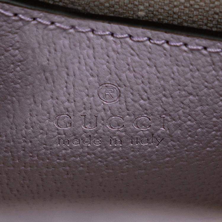 Gucci Beige/Purple Mini Jumbo GG Canvas Interlocking G Satchel