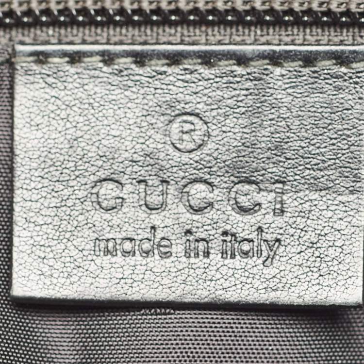 Pre Owned Gucci Black Guccissima Leather Flap Messenger Bag