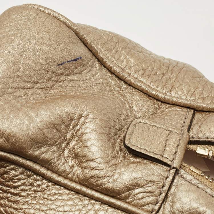 Pre Owned Gucci Light Gold Leather Medium Soho Disco Chain Bag