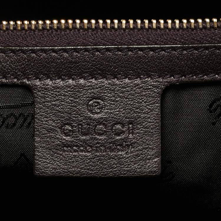 Pre Owned Gucci Plum Suede Hysteria Shoulder Bag