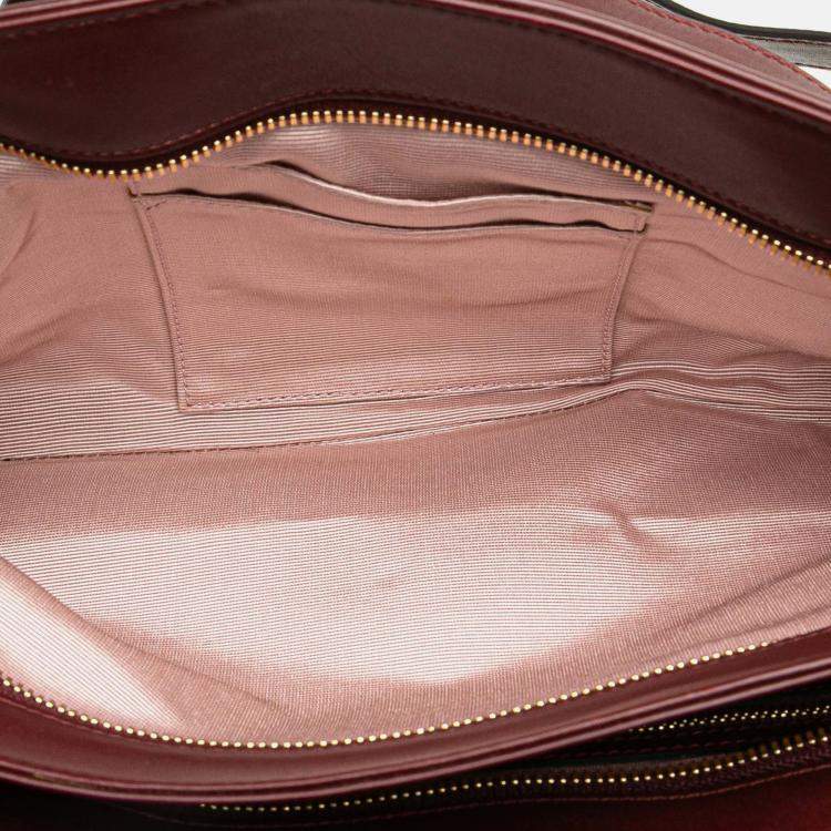 Pre Owned Gucci Burgundy Large Leather Arli Shoulder Bag