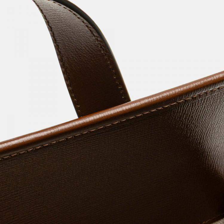 Pre Owned Gucci Beige Small GG Supreme Horsebit 1955 Satchel