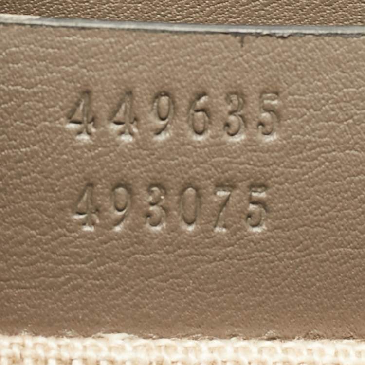 Pre Owned Gucci Grey Microguccissima Leather Medium Emily Chain Shoulder Bag