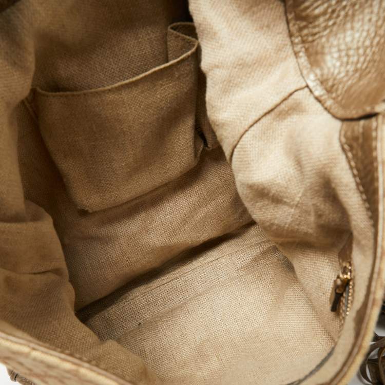 مملوكة مسبقًا Gucci Beige Diamante Canvas Medium New Jackie Hobo