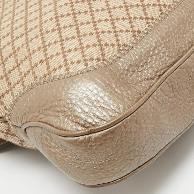 مملوكة مسبقًا Gucci Beige Diamante Canvas Medium New Jackie Hobo
