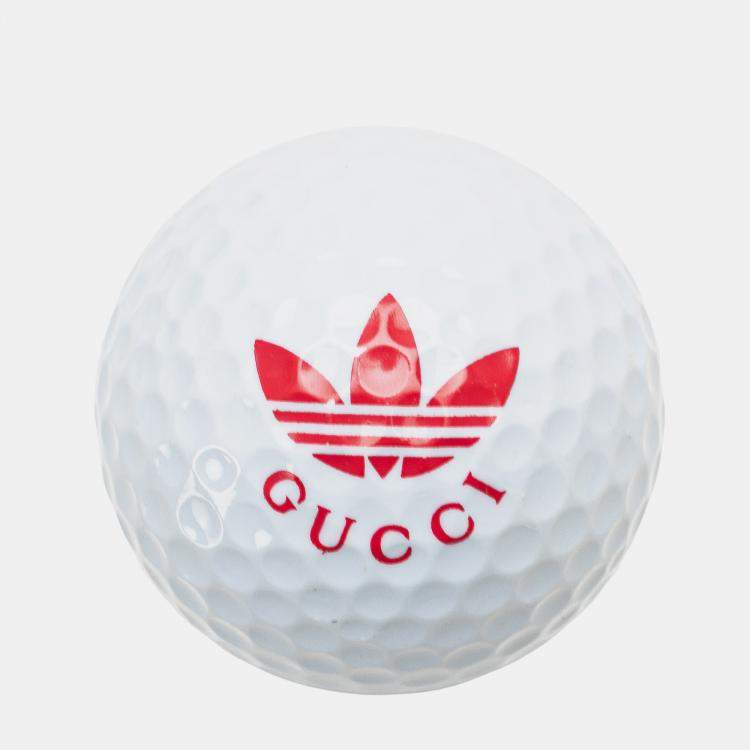 Pre Owned Gucci Blue/White Adidas Leather Golf Ball Case