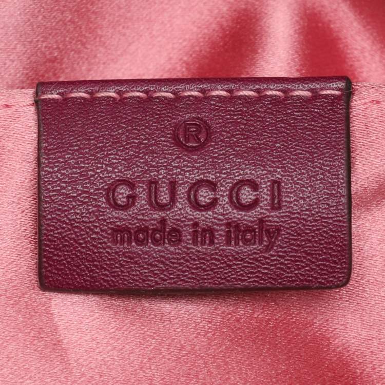 Pre Owned Gucci Purple Matelassé Velvet Mini GG Marmont Belt Bag