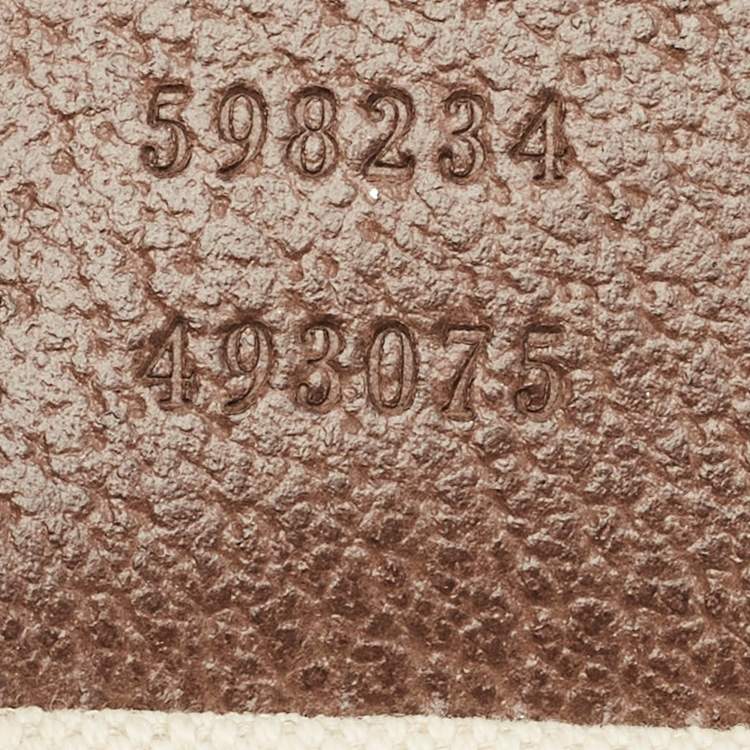 Pre Owned Gucci Beige/Brown GG Supreme Canvas and Leather Medium Ophidia Pouch 