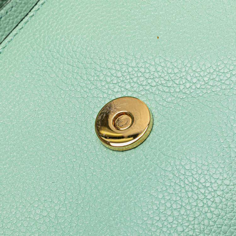 Pre Owned Gucci Green Small Leather Zumi Satchel