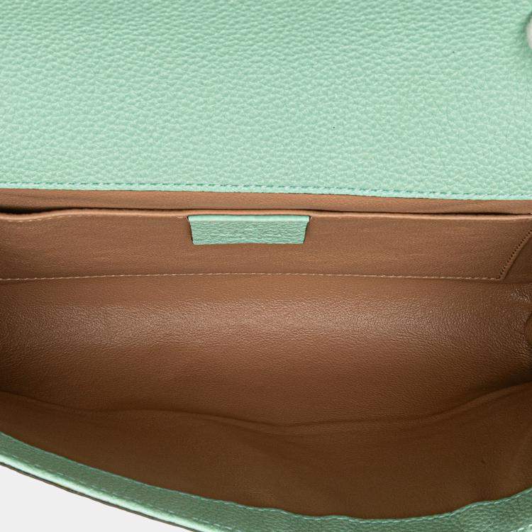 Pre Owned Gucci Green Small Leather Zumi Satchel