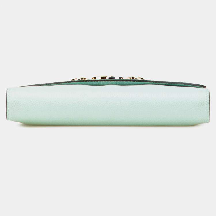 Pre Owned Gucci Green Small Leather Zumi Satchel